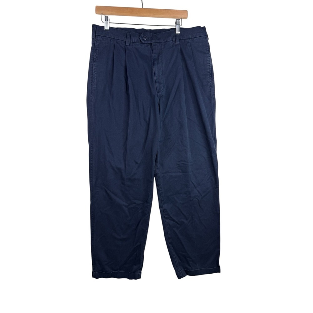 Savane Men's Ultimate Performance Chino Pants size 34X30 Dark Blue